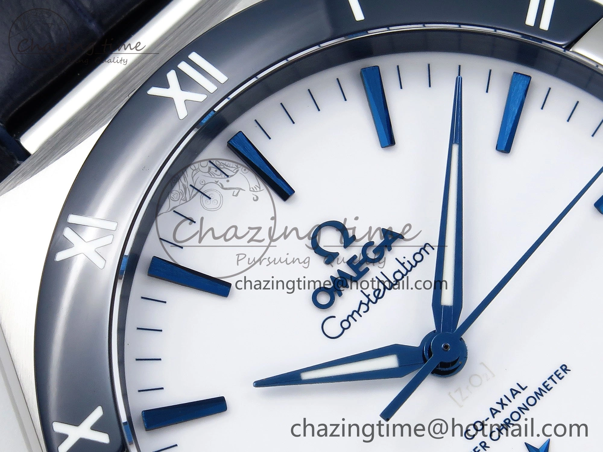 Constellation Blue Ceramic SS VSF 1:1 Best Edition White Dial on Blue Gummy Strap A8900 Super Clone