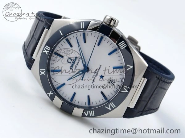 Constellation Blue Ceramic SS VSF 1:1 Best Edition White Dial on Blue Gummy Strap A8900 Super Clone