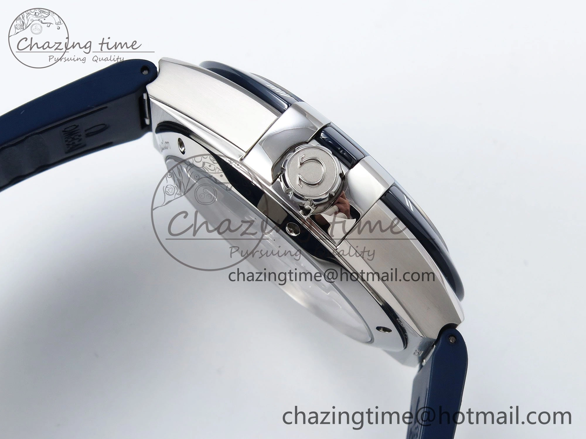 Constellation Blue Ceramic SS VSF 1:1 Best Edition White Dial on Blue Gummy Strap A8900 Super Clone
