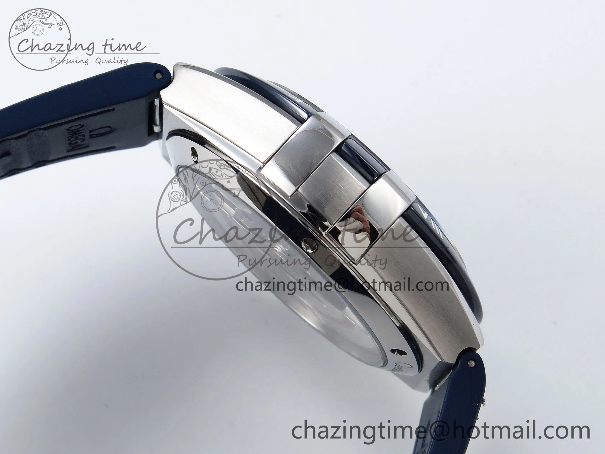 Constellation Blue Ceramic SS VSF 1:1 Best Edition White Dial on Blue Gummy Strap A8900 Super Clone