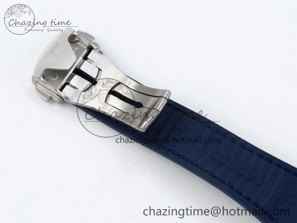 Constellation Blue Ceramic SS VSF 1:1 Best Edition White Dial on Blue Gummy Strap A8900 Super Clone