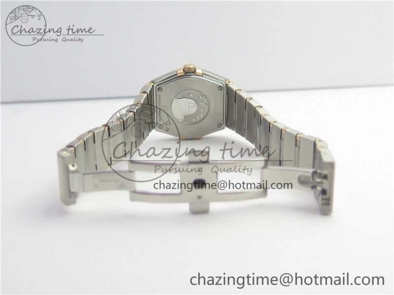 Constellation Ladies 27mm ZF 1:1 Best Edition SS RG White MOP Dial Diamonds Bezel & Markers on SS RG Bracelet ETA Quartz