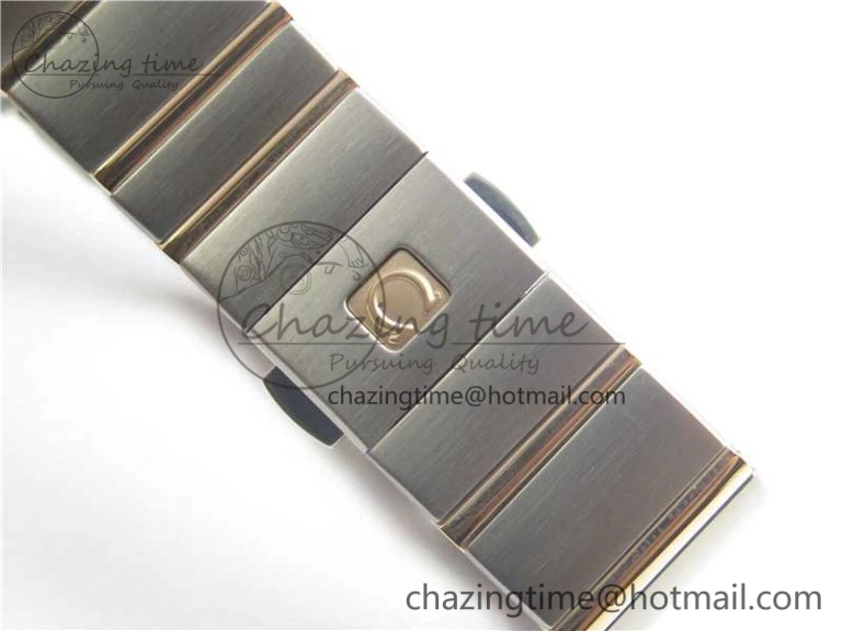 Constellation Ladies 27mm ZF 1:1 Best Edition SS RG White MOP Dial Diamonds Bezel & Markers on SS RG Bracelet ETA Quartz