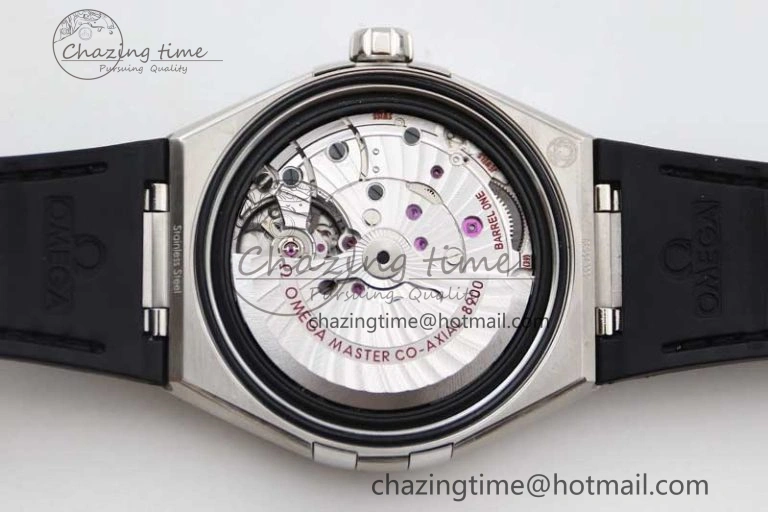 Constellation SS SBF 1:1 Best Edition White Dial on Black Gummy Strap A8900 Super Clone