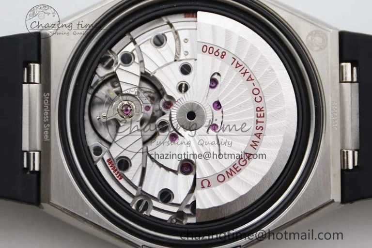 Constellation SS SBF 1:1 Best Edition White Dial on Black Gummy Strap A8900 Super Clone
