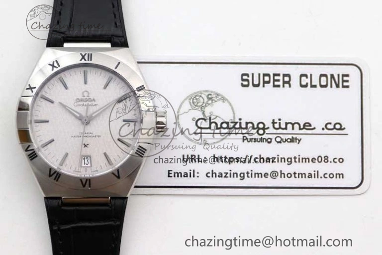 Constellation SS SBF 1:1 Best Edition White Dial on Black Gummy Strap A8900 Super Clone