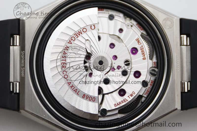 Constellation SS SBF 1:1 Best Edition White Dial on Black Gummy Strap A8900 Super Clone