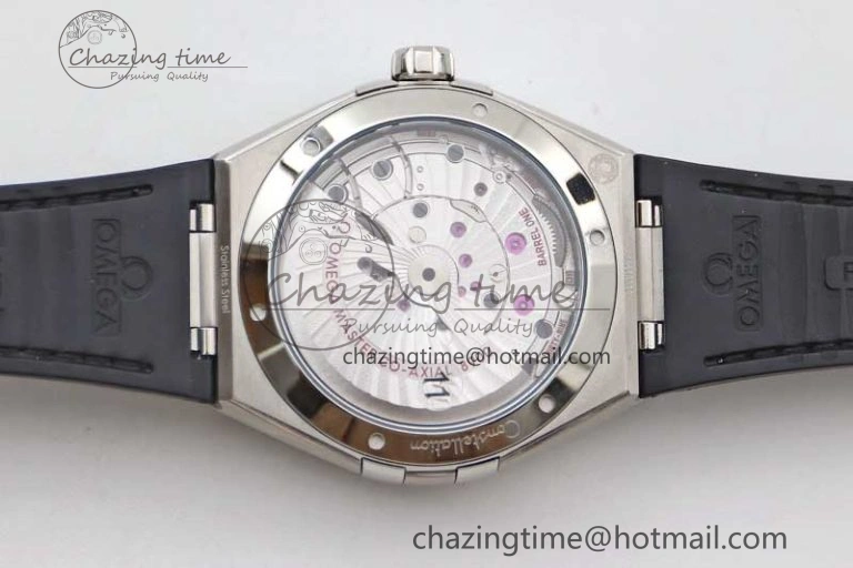 Constellation SS SBF 1:1 Best Edition White Dial on Black Gummy Strap A8900 Super Clone