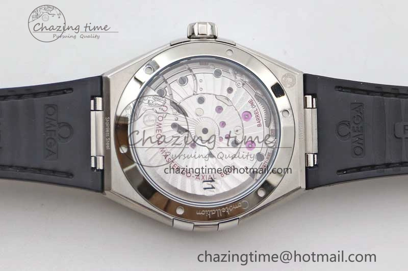 Constellation SS SBF 1:1 Best Edition White Dial on Black Gummy Strap A8900 Super Clone
