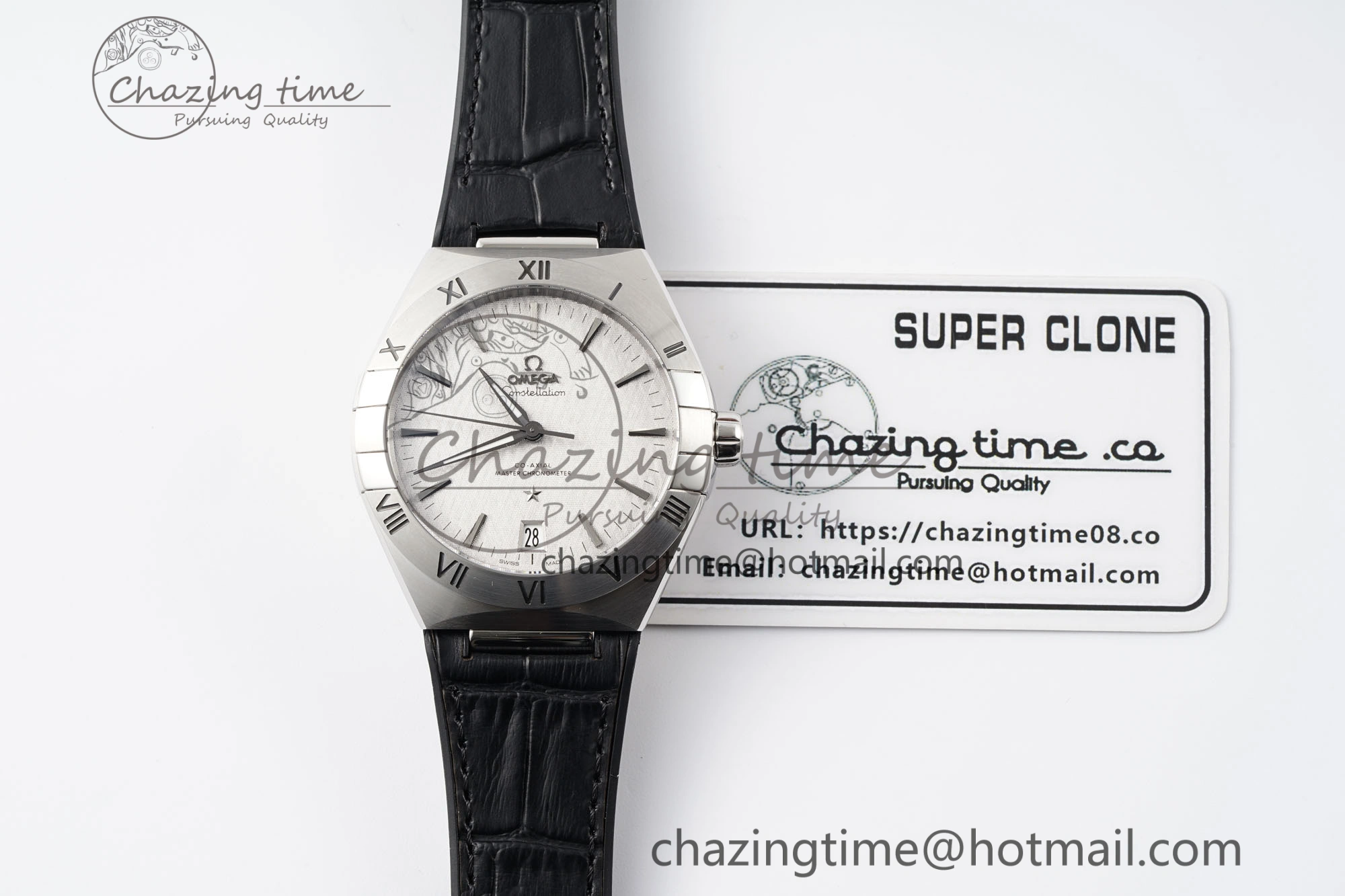 Constellation SS VSF 1:1 Best Edition Gray Dial on Black Gummy Strap A8900 Super Clone