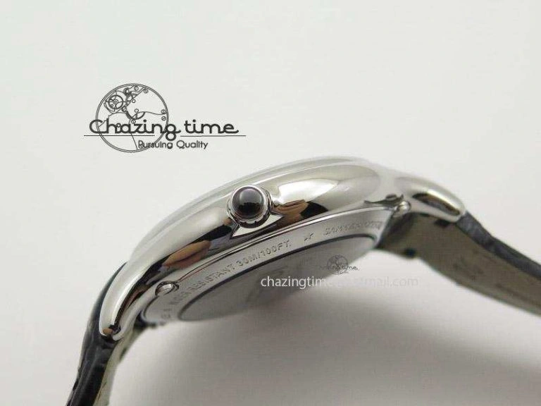 Crazy Carats V6F 1:1 Best Edition Diamonds Bezel Black Dial On Black Leather Strap Swiss Quartz