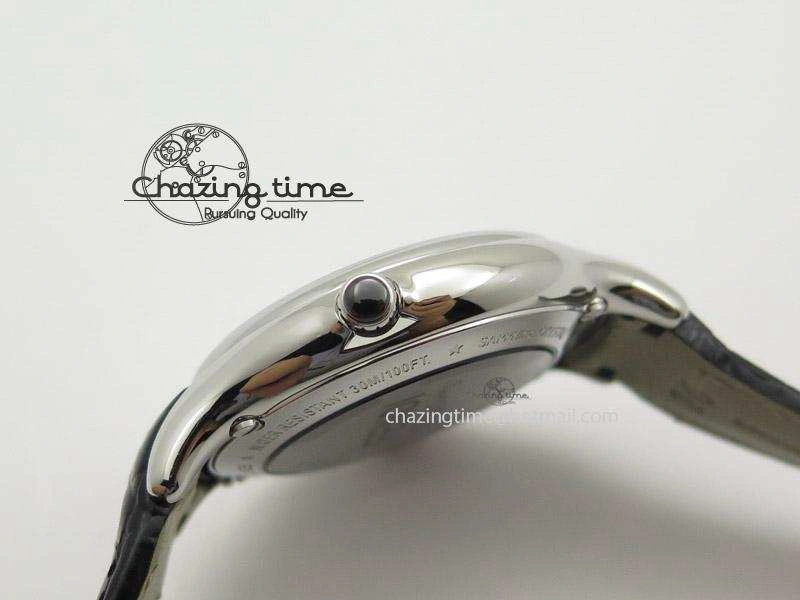 Crazy Carats V6F 1:1 Best Edition Diamonds Bezel Black Dial On Black Leather Strap Swiss Quartz