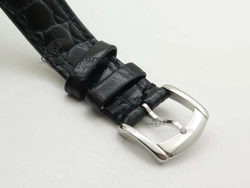 Crazy Carats V6F 1:1 Best Edition Diamonds Bezel Black Dial On Black Leather Strap Swiss Quartz