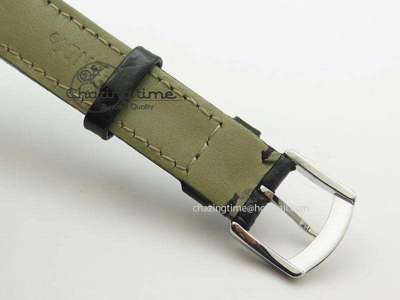 Crazy Carats V6F 1:1 Best Edition Diamonds Bezel Black Dial On Black Leather Strap Swiss Quartz