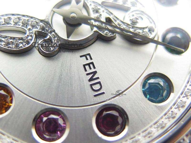 Crazy Carats V6F 1:1 Best Edition Diamonds Bezel White Dial On White Leather Strap Swiss Quartz