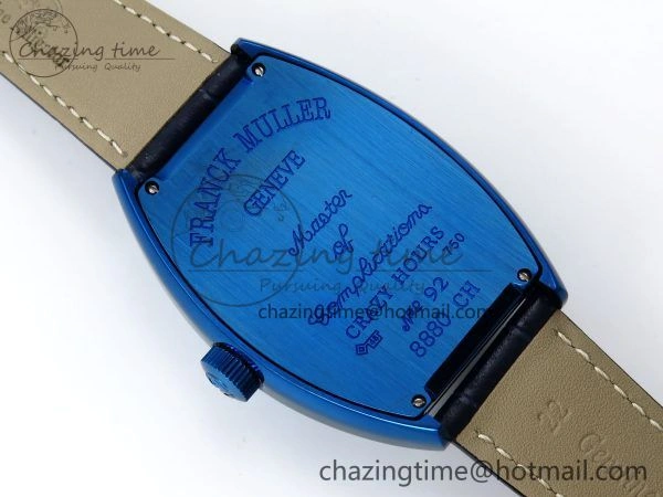 Crazy Hours Blue PVD TWF Best Edition Blue Dial on Blue Leather Strap A23J