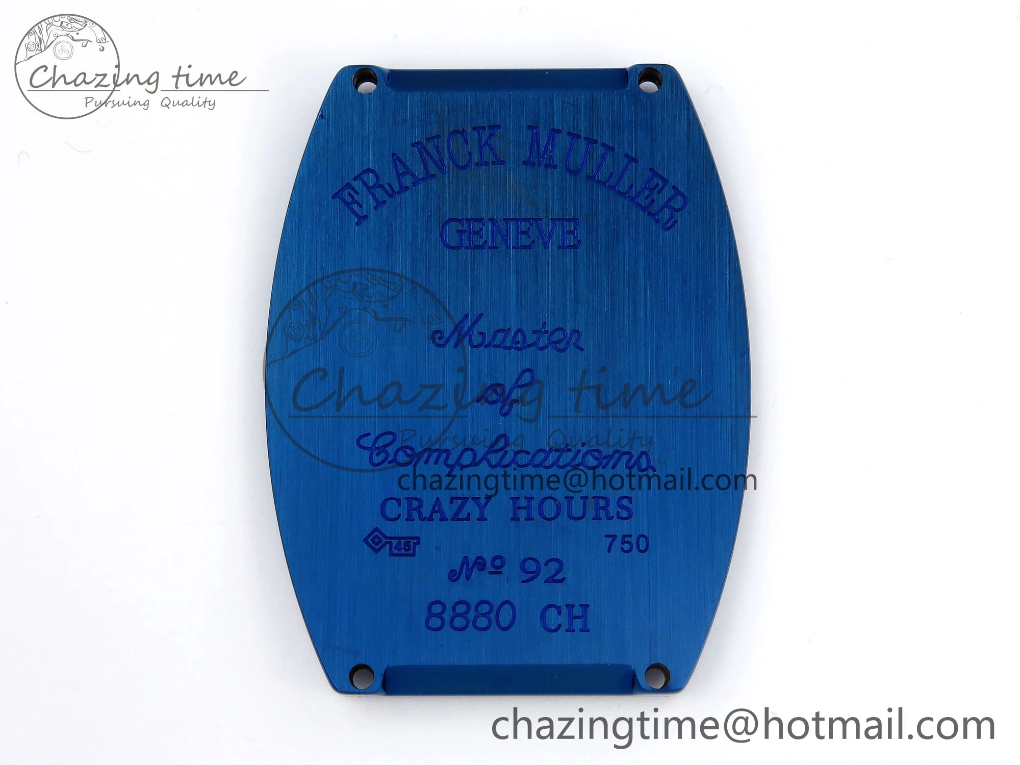 Crazy Hours Blue PVD TWF Best Edition Blue Dial on Blue Leather Strap A23J