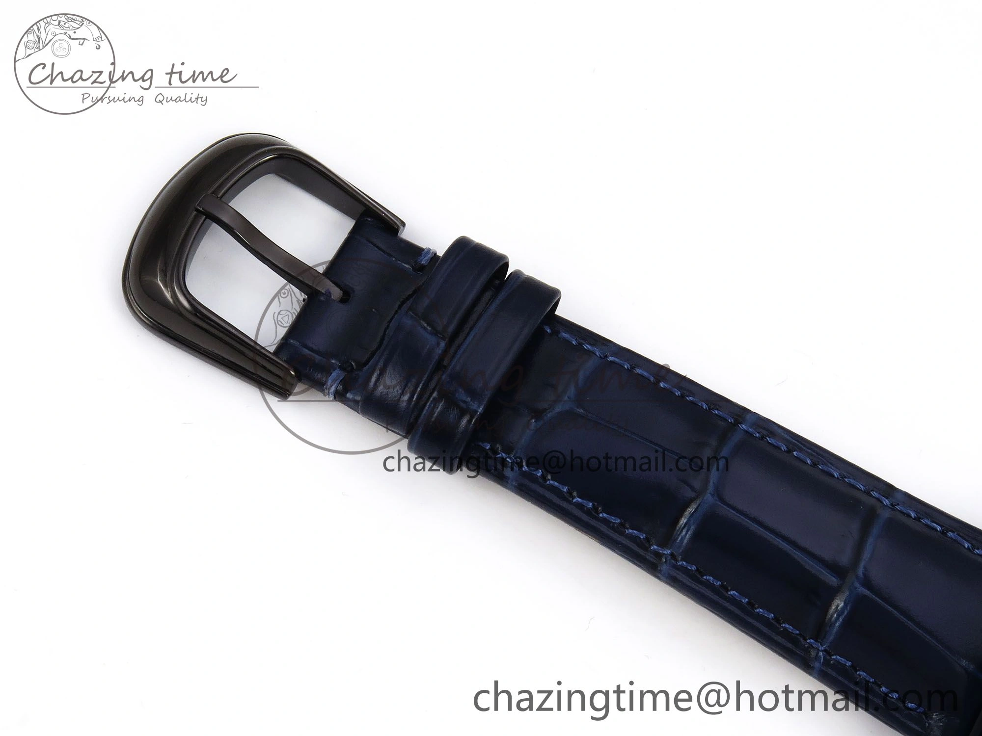 Crazy Hours Blue PVD TWF Best Edition Blue Dial on Blue Leather Strap A23J