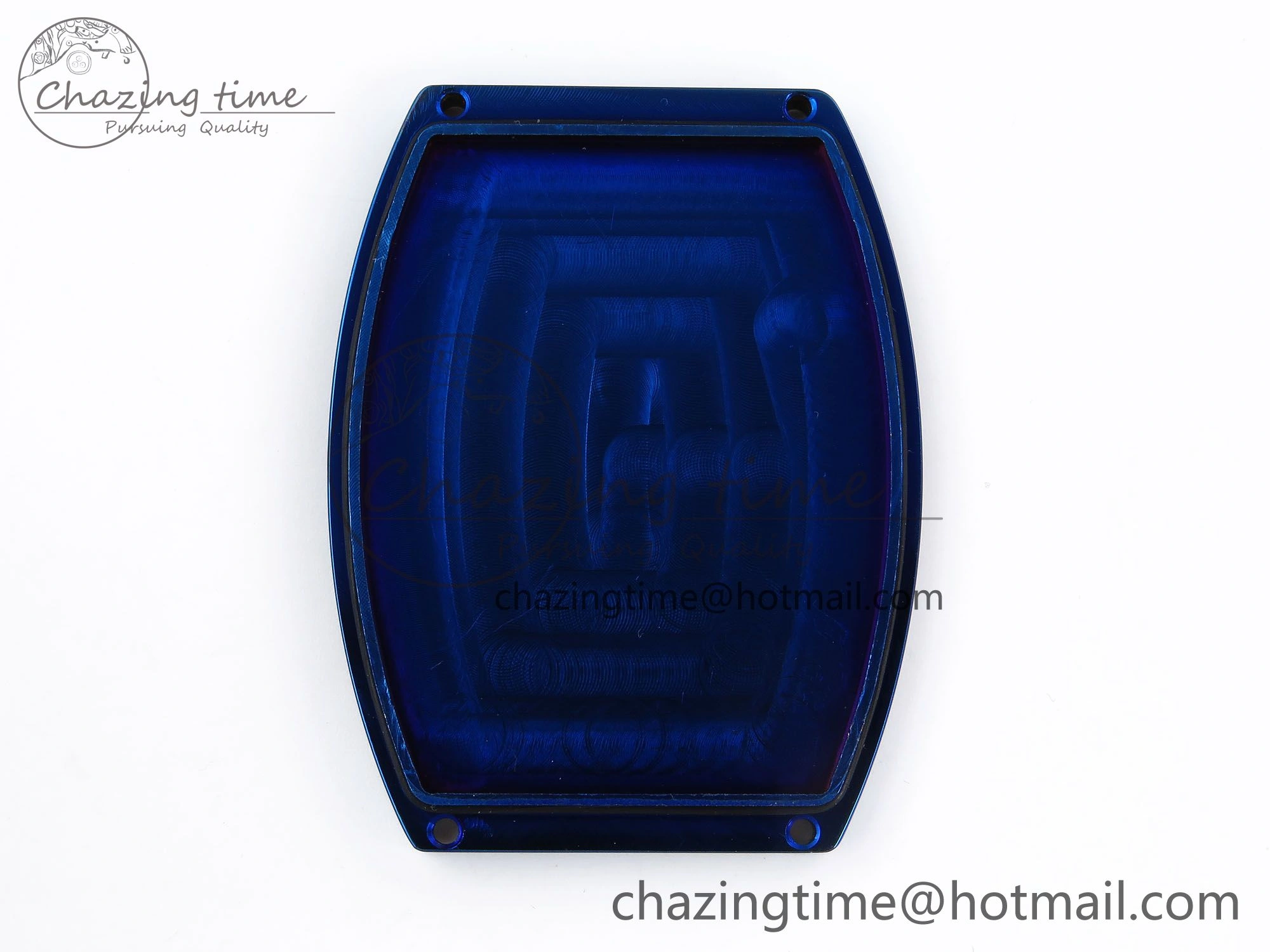 Crazy Hours Blue PVD TWF Best Edition White Dial on Blue Leather Strap A23J