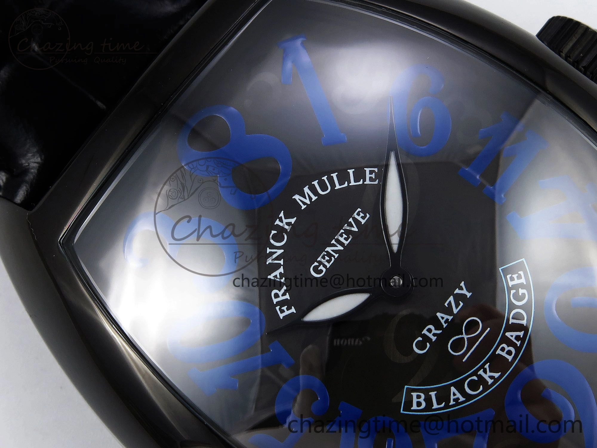 Crazy Hours PVD TWF Best Edition Gray Dial on Black Leather Strap A23J