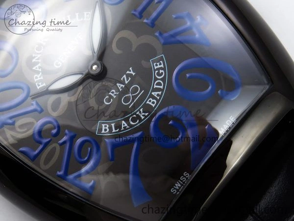 Crazy Hours PVD TWF Best Edition Gray Dial on Black Leather Strap A23J