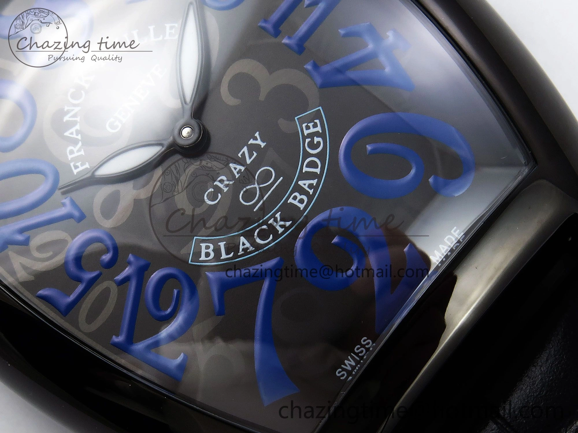 Crazy Hours PVD TWF Best Edition Gray Dial on Black Leather Strap A23J