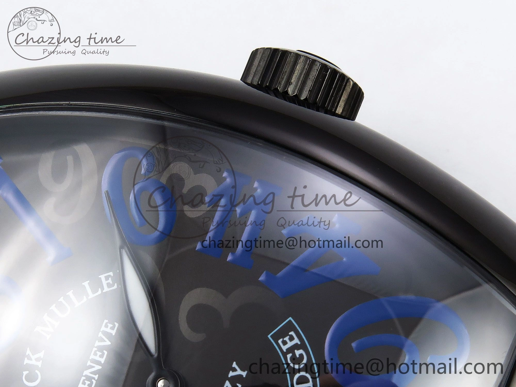 Crazy Hours PVD TWF Best Edition Gray Dial on Black Leather Strap A23J