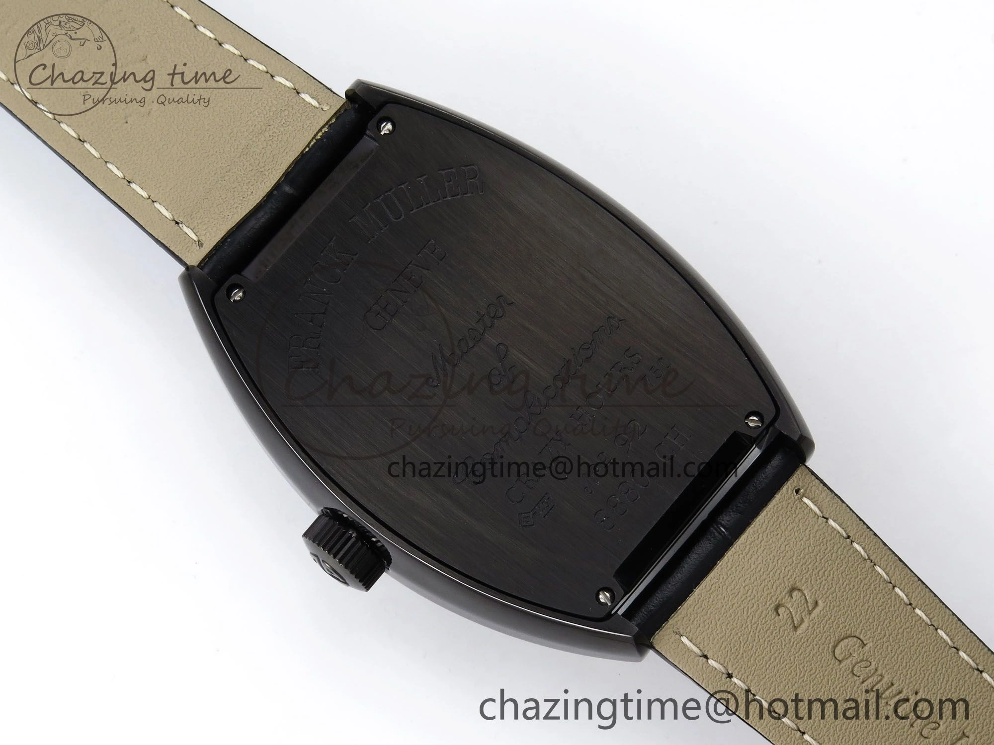 Crazy Hours PVD TWF Best Edition Gray Dial on Black Leather Strap A23J