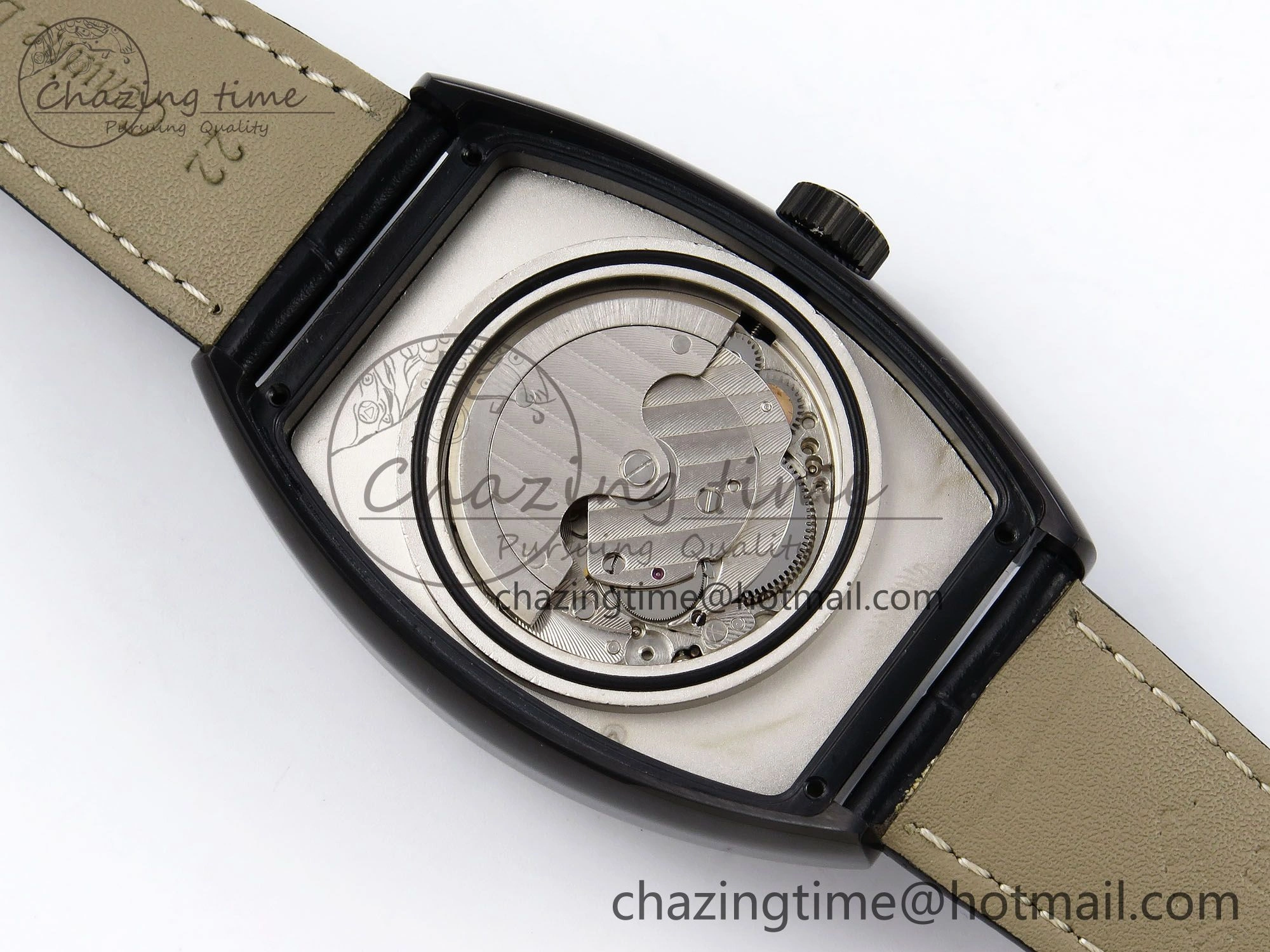 Crazy Hours PVD TWF Best Edition Gray Dial on Black Leather Strap A23J