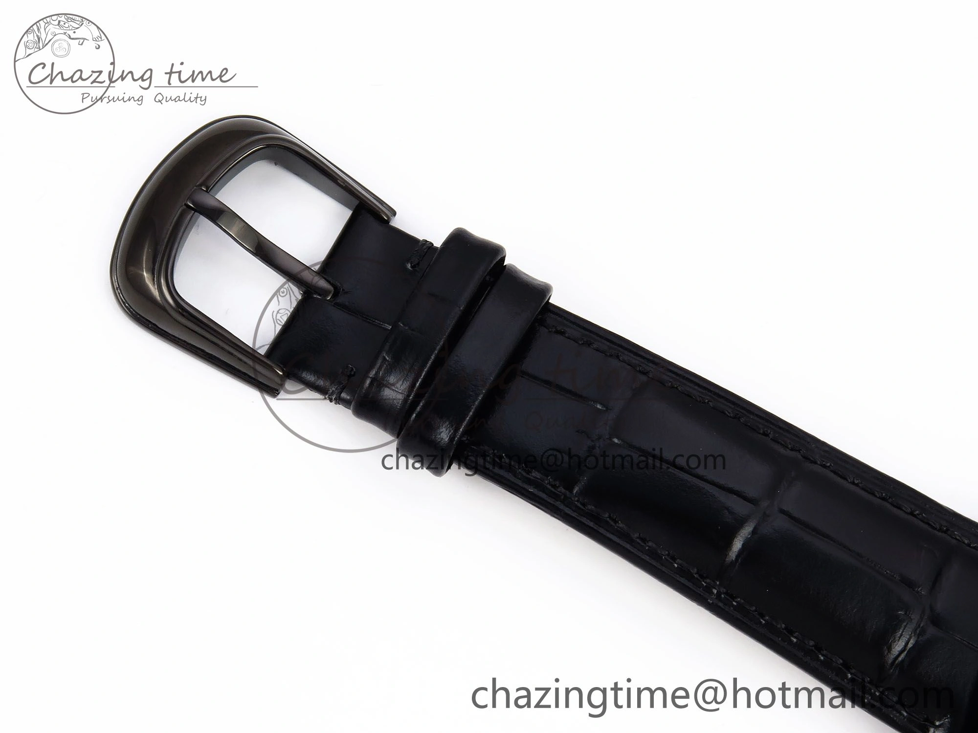 Crazy Hours PVD TWF Best Edition Gray Dial on Black Leather Strap A23J