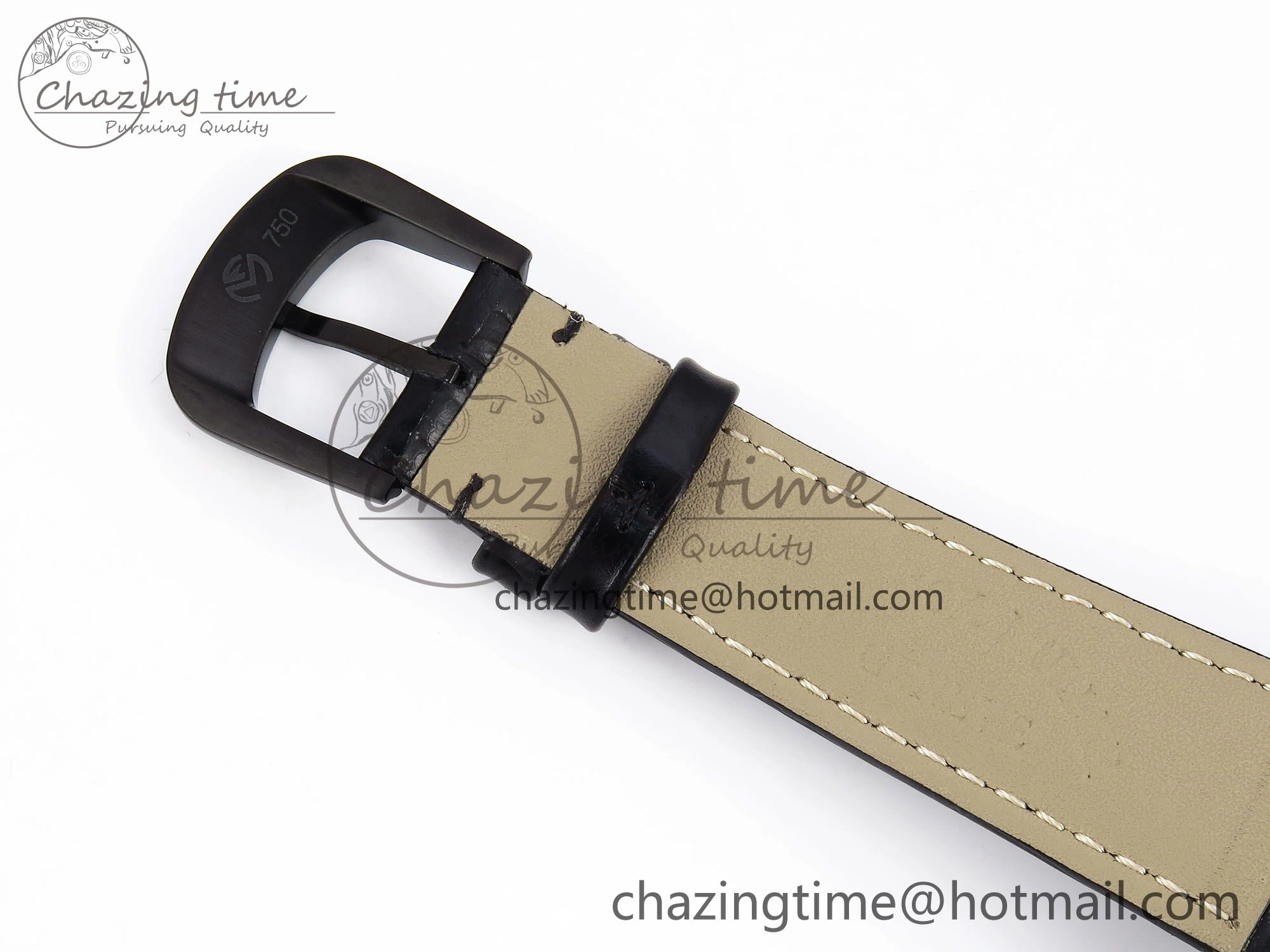 Crazy Hours PVD TWF Best Edition Gray Dial on Black Leather Strap A23J