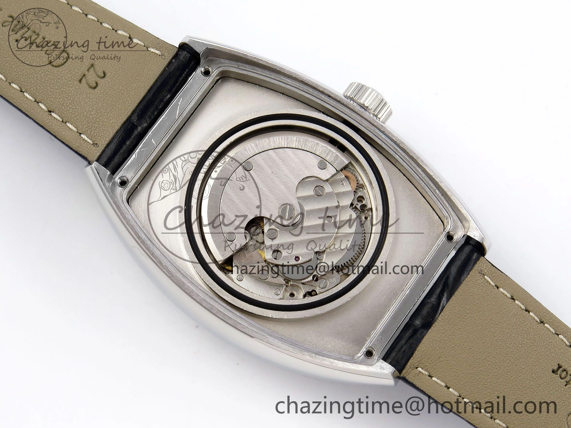Crazy Hours PVD TWF Best Edition Gray Dial on Black Leather Strap A23J