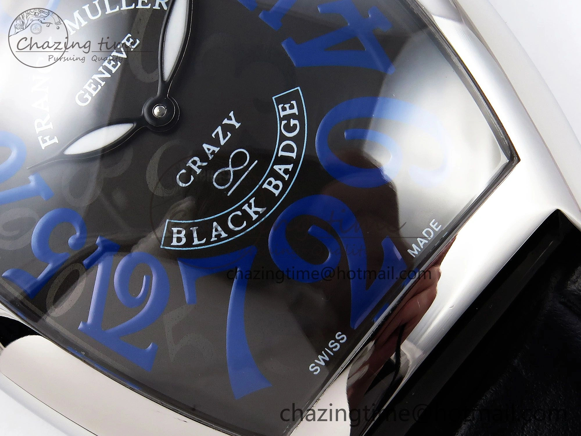 Crazy Hours PVD TWF Best Edition Gray Dial on Black Leather Strap A23J