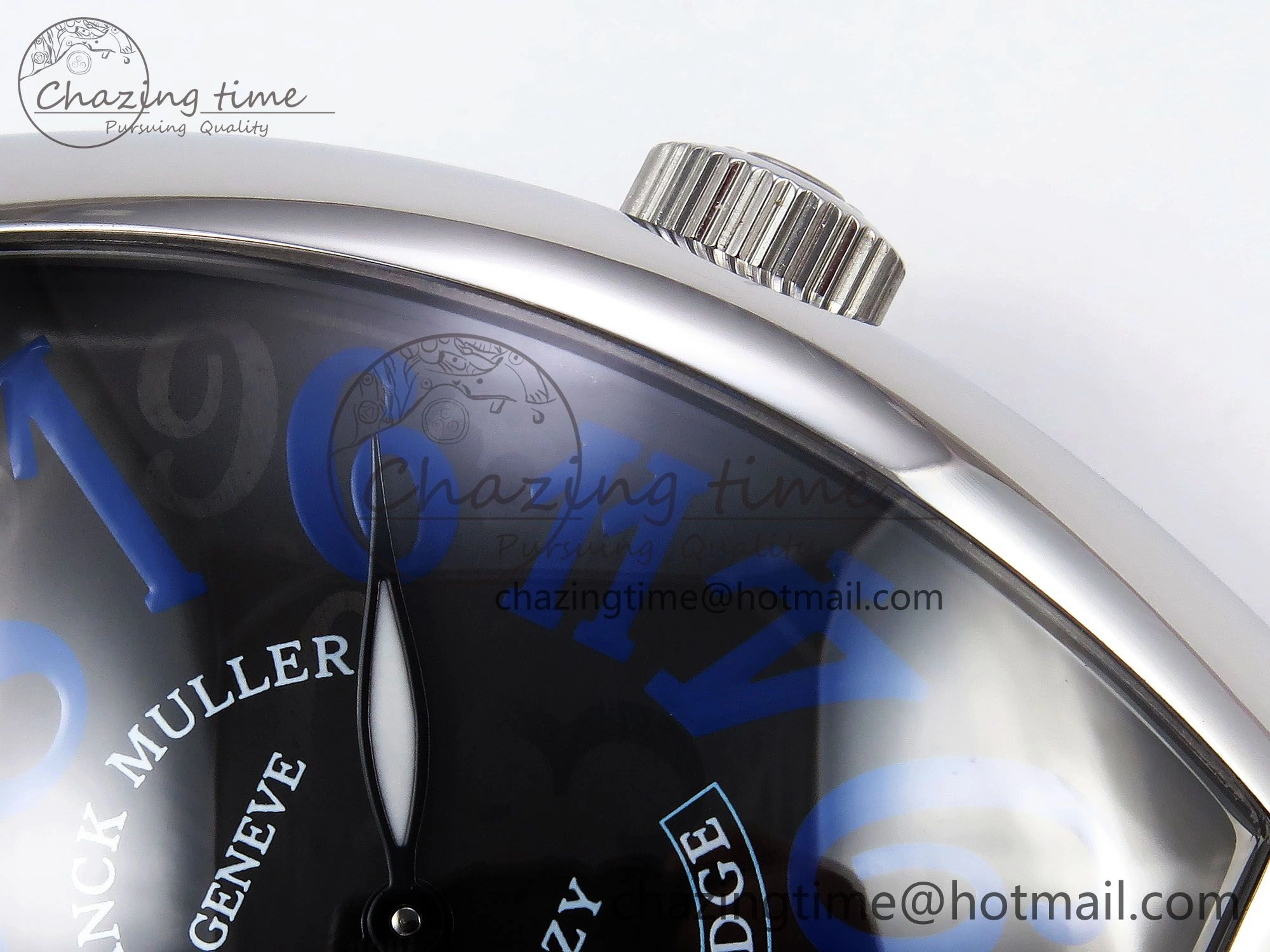 Crazy Hours PVD TWF Best Edition Gray Dial on Black Leather Strap A23J