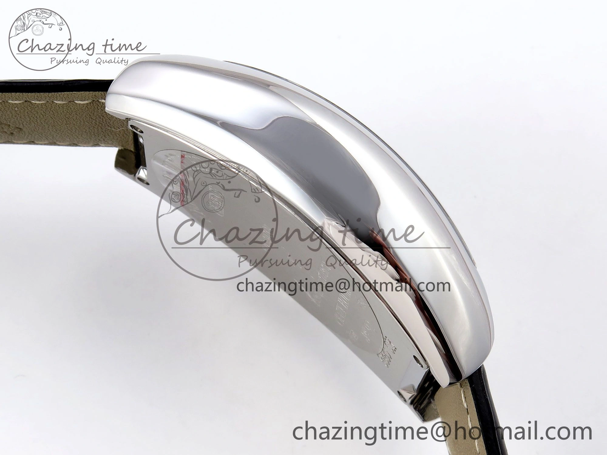 Crazy Hours PVD TWF Best Edition Gray Dial on Black Leather Strap A23J