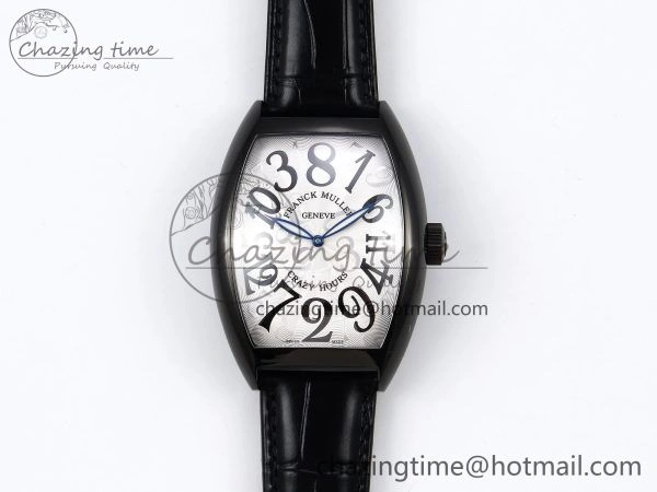 Crazy Hours PVD TWF Best Edition White Dial on Black Leather Strap A23J