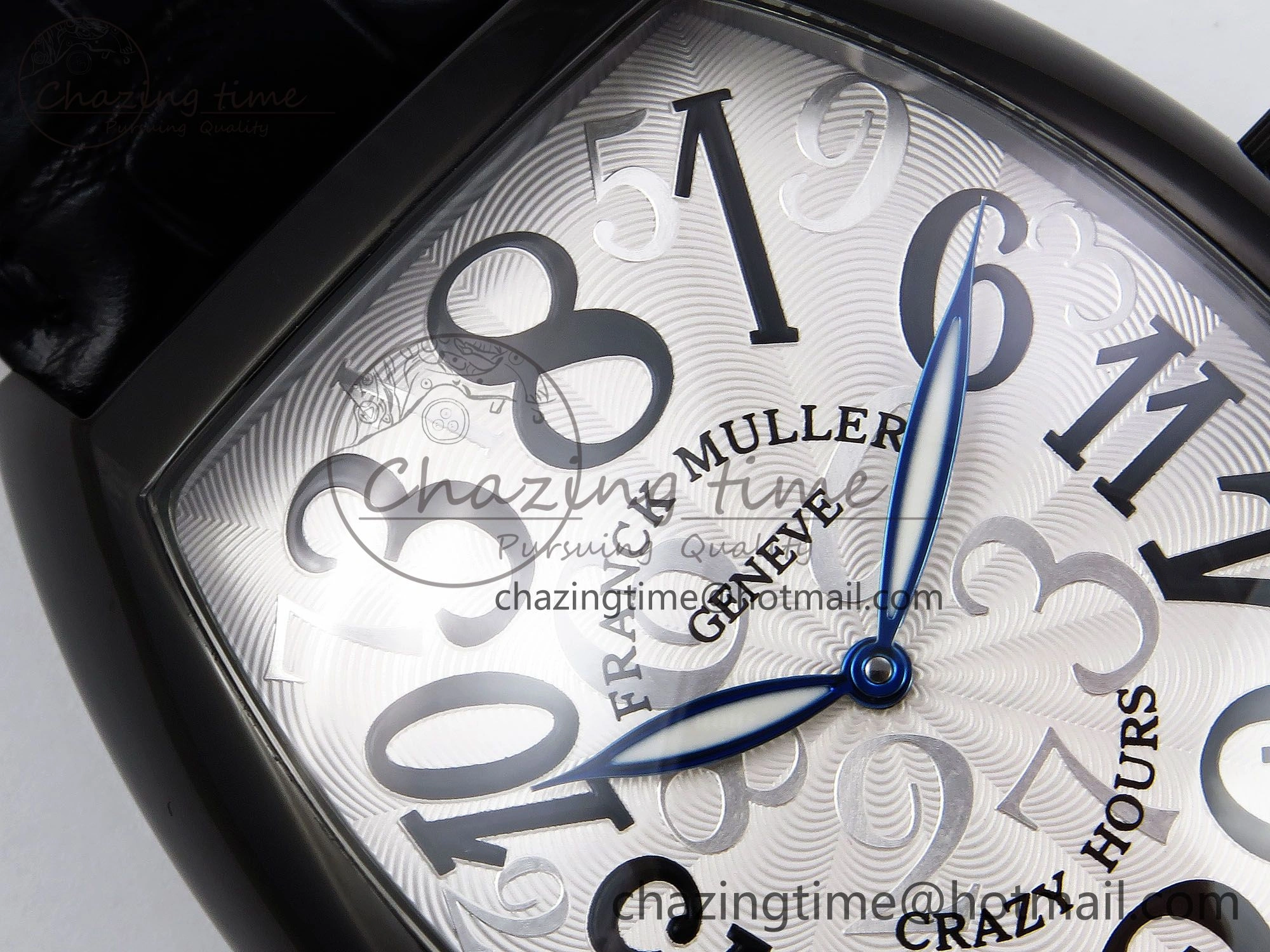 Crazy Hours PVD TWF Best Edition White Dial on Black Leather Strap A23J