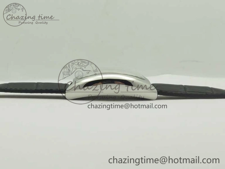 Crazy Hours Real Jumping Hour SS ABF White Dial Colorful Markers on Black Leather Strap A23J