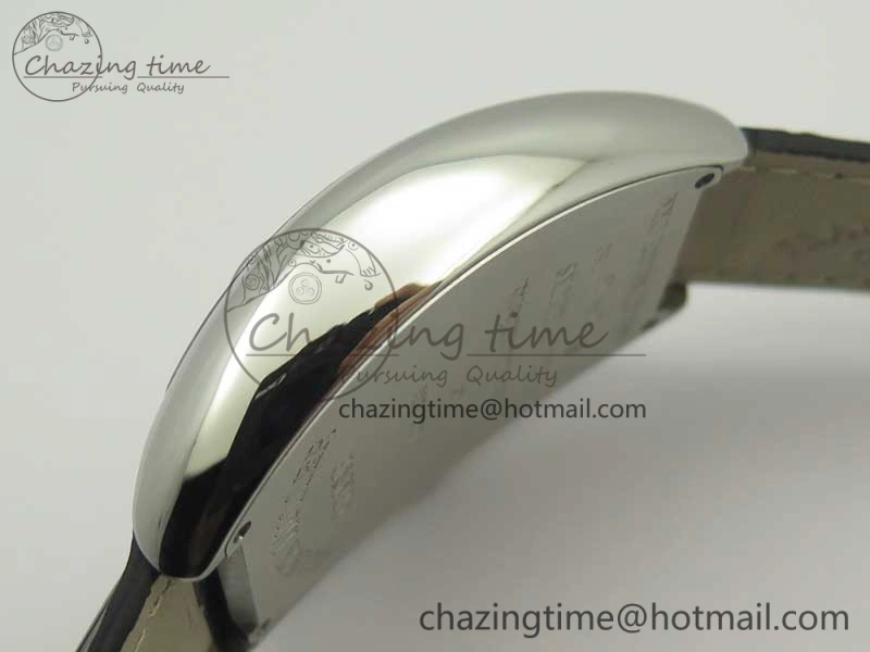 Crazy Hours Real Jumping Hour SS ABF White Dial Colorful Markers on Black Leather Strap A23J