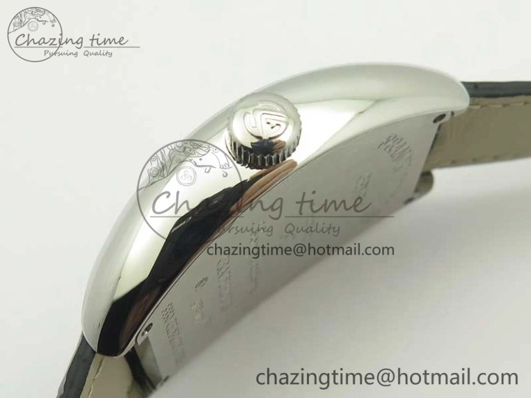 Crazy Hours Real Jumping Hour SS ABF White Dial Colorful Markers on Black Leather Strap A23J