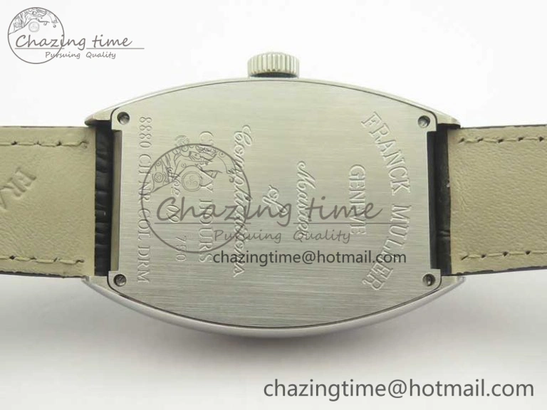 Crazy Hours Real Jumping Hour SS ABF White Dial Colorful Markers on Black Leather Strap A23J