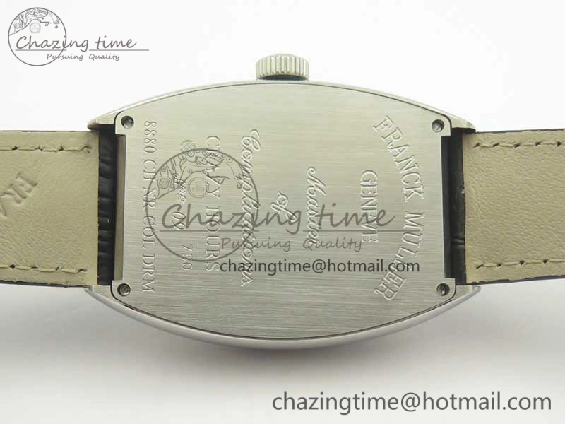 Crazy Hours Real Jumping Hour SS ABF White Dial Colorful Markers on Black Leather Strap A23J