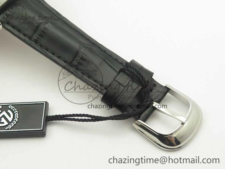 Crazy Hours Real Jumping Hour SS ABF White Dial Colorful Markers on Black Leather Strap A23J