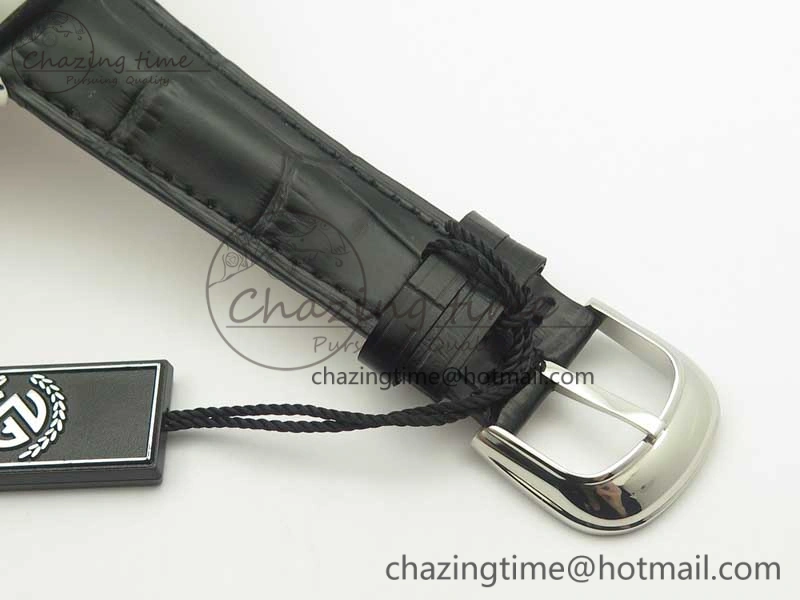 Crazy Hours Real Jumping Hour SS ABF White Dial Colorful Markers on Black Leather Strap A23J