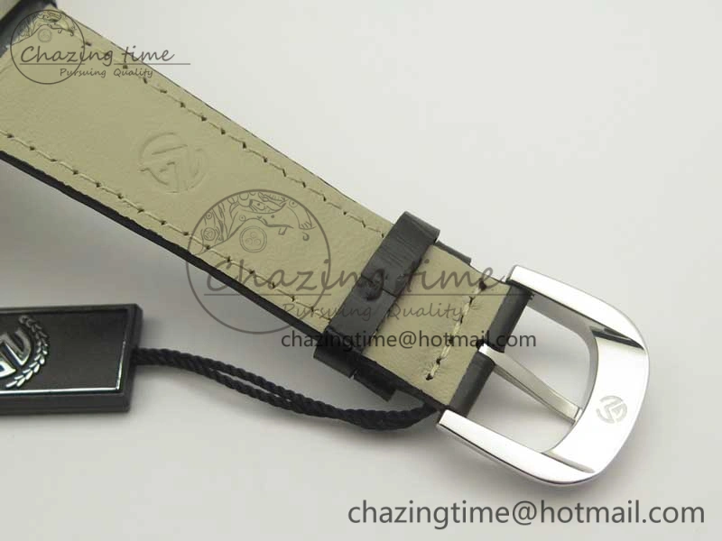 Crazy Hours Real Jumping Hour SS ABF White Dial Colorful Markers on Black Leather Strap A23J