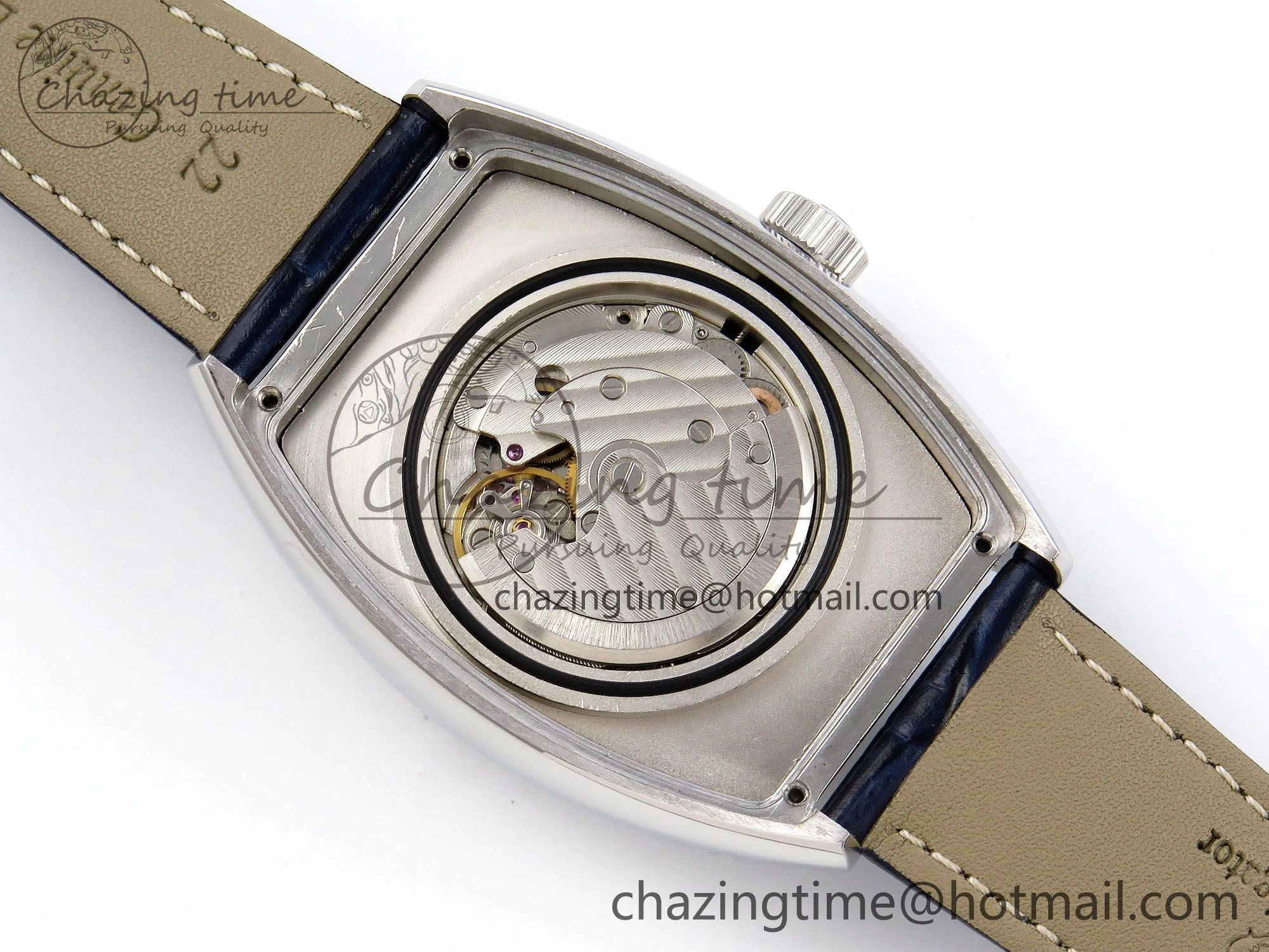 Crazy Hours SS TWF Best Edition Blue Dial on Blue Leather Strap A23J