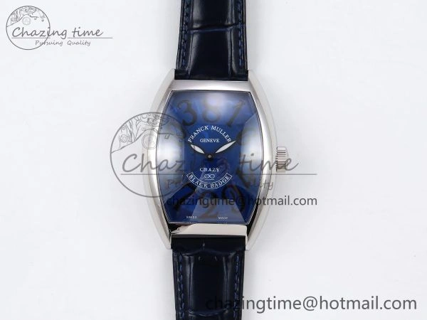 Crazy Hours SS TWF Best Edition Blue Dial on Blue Leather Strap A23J
