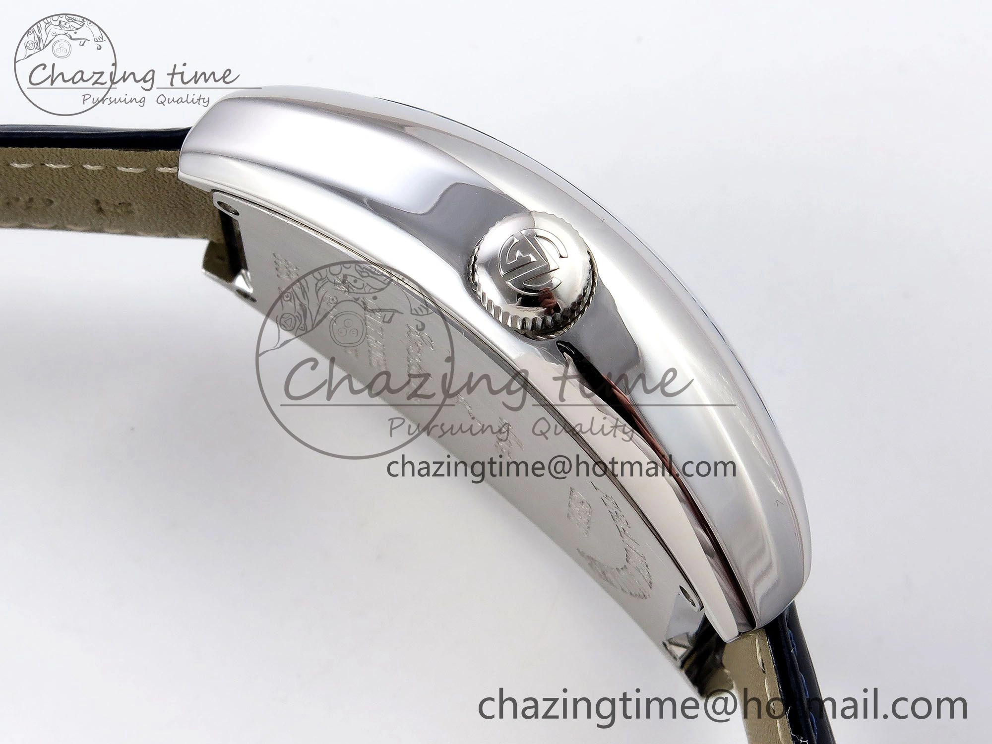 Crazy Hours SS TWF Best Edition Blue Dial on Blue Leather Strap A23J