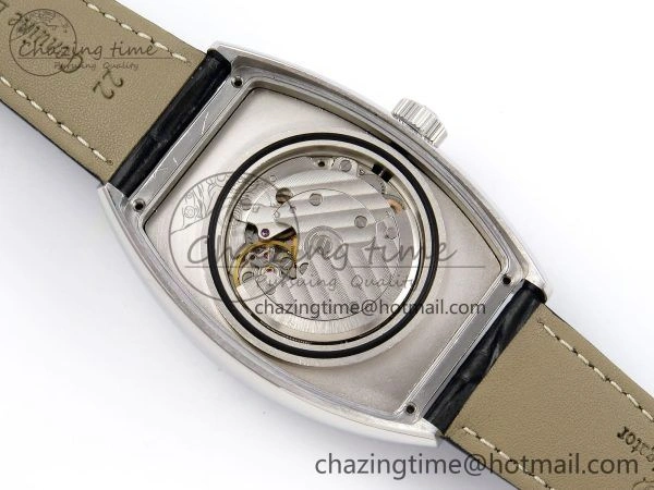 Crazy Hours SS TWF Best Edition Gray Dial Diamonds Bezel on Black Leather Strap A23J