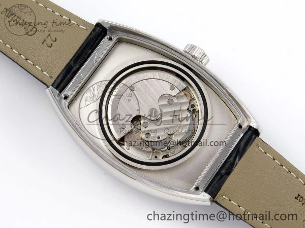 Crazy Hours SS TWF Best Edition Gray Dial Diamonds Bezel on Black Leather Strap A23J